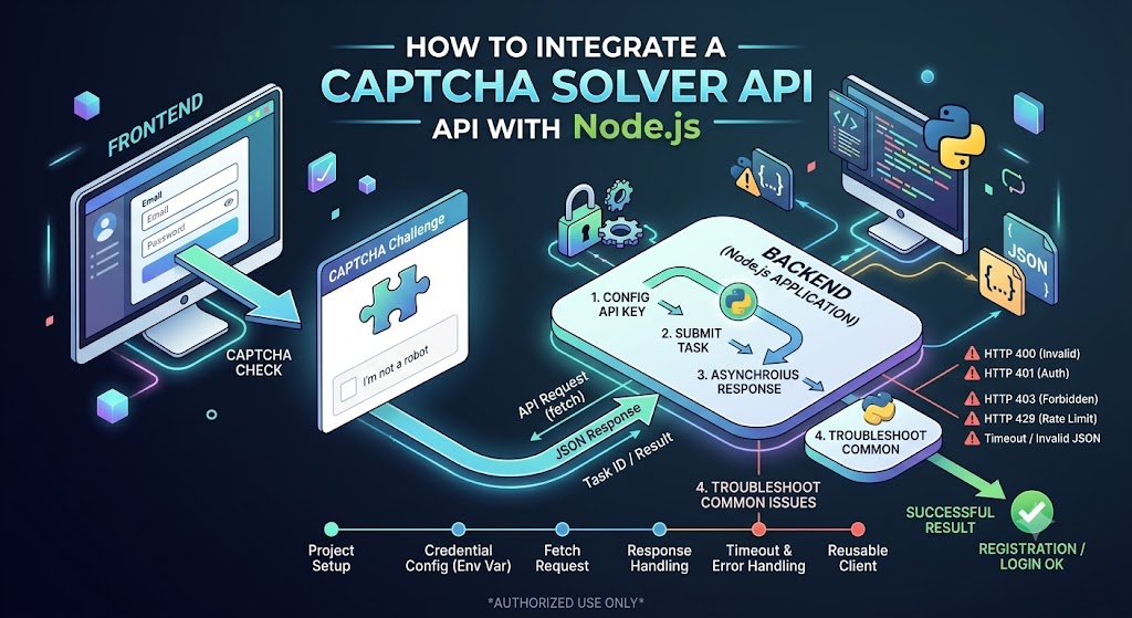 How to Integrate a CAPTCHA Solver API with Node.js: A Complete Guide